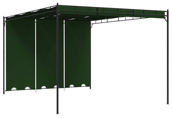 Altán 4 x 3 x 2,3 m Zelená Polyester a ocel