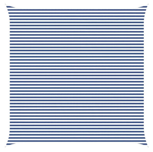 Sluneční plachta Modrá a bílá 6 x 6 m 100% polyester Oxford