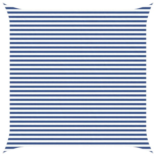 Sluneční plachta Modrá a bílá 4,5 x 4,5 m 100% polyester Oxford