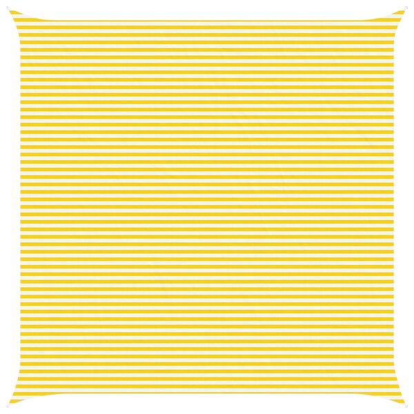 Sluneční plachta Žlutá a bílá 7 x 7 m 100% polyester Oxford
