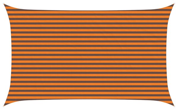 Sluneční plachta Oranžová a hnědá 5 x 3 m 100% polyester Oxford
