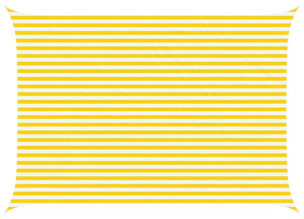 Sluneční plachta Žlutá a bílá 5 × 3,5 m 100% polyester Oxford