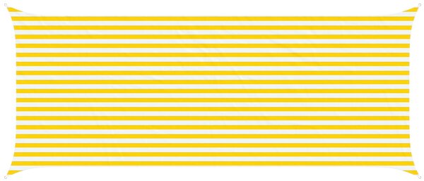 Sluneční plachta Žlutá a bílá 6 x 2,5 m 100% polyester Oxford