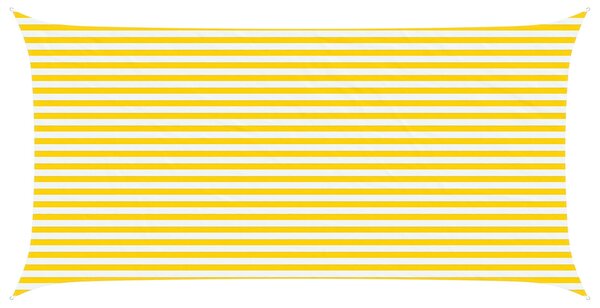 Sluneční plachta Žlutá a bílá 6 x 3 m 100% polyester Oxford