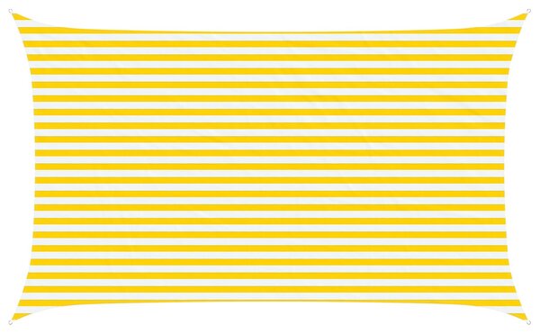Sluneční plachta Žlutá a bílá 5 x 3 m 100% polyester Oxford
