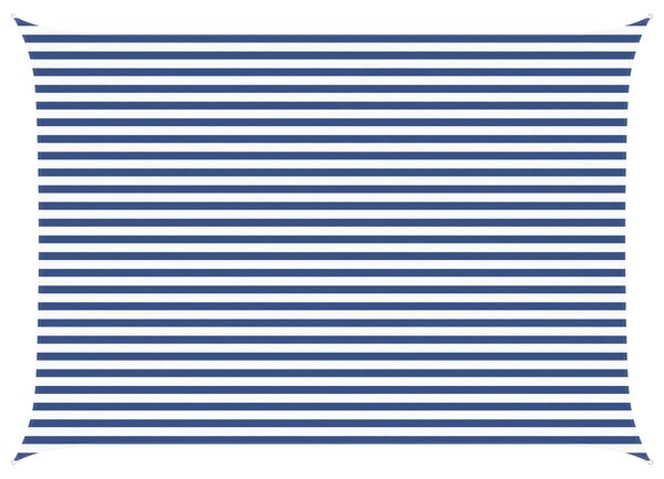 Sluneční plachta Modrá a bílá 5 × 3,5 m 100% polyester Oxford