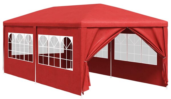 Party Stan 600 x 300 x 255 cm Červená PE a ocel