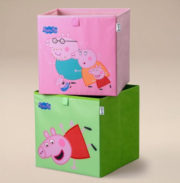 Úložný box s dětským motivem PEPPA PIG set 2 ks vel. 33x33x33 cm mix barev