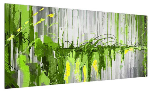 Abstraktní obraz - malba (100x40 cm)