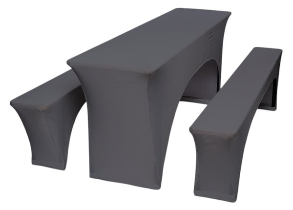 TENTino Elastický potah STANDARD na pivní set 220x50 - 220x70 cm Barva ubrusu: ČERNÁ / BLACK