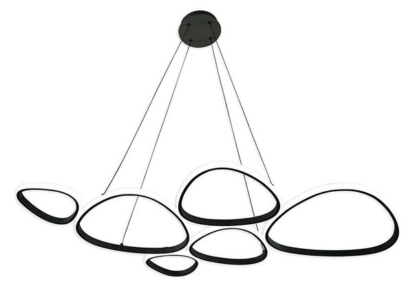 LED Lustr na lanku PETRA LED/58W/230V 4000K černá