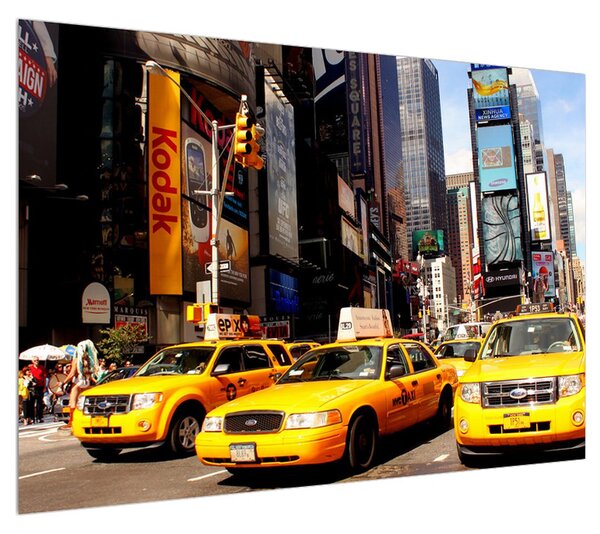 Obraz žlutých taxíků v NY (100x70 cm)
