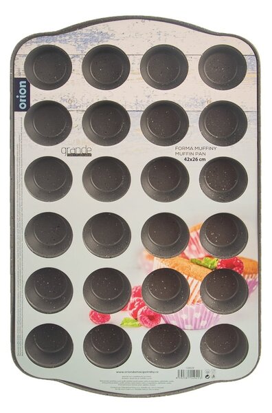Kovová forma na pečení muffinů 26x42 cm Grande – Orion