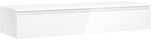 Mexen Orio, koupelnová skříňka 140 cm s horní částí, 1 zásuvka, bílá lesklá, 91A10-14023-1-BFC00