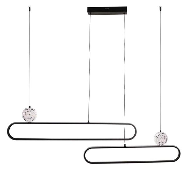 LED Lustr na lanku FLORENTYNA LED/48W/230V 4000K černá/bílá