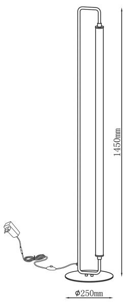 LED Stojací lampa FELICJA LED/24W/230V 4000K černá