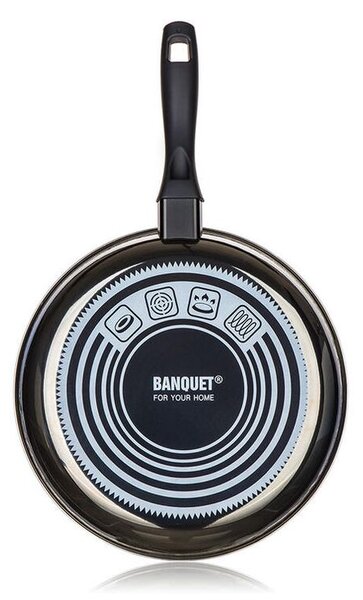 Smaltovaná pánev s nepřilnavým povrchem METALLIC Black 28 cm