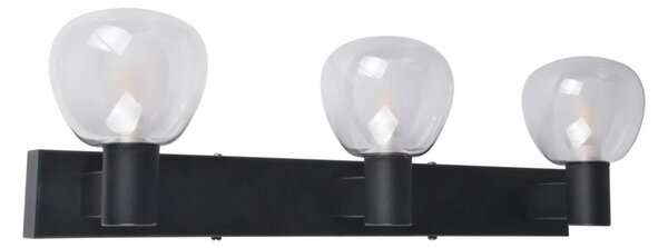 Koupelnové nástěnné svítidlo POLA 3xG9/5W/230V IP44 černá/čirá