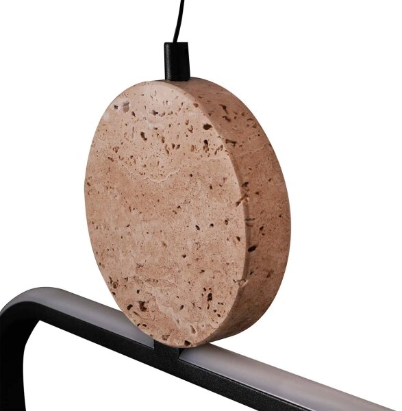 LED Lustr na lanku FLORENTYNA LED/48W/230V 4000K černá/béžová