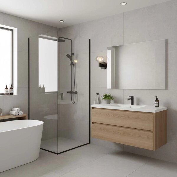 Koupelnové nástěnné svítidlo POLA 1xG9/5W/230V IP44 černá/čirá