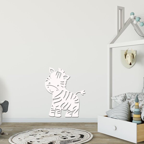 Dřevo života | Dřevěná dekorace ZEBRA | Barva: Bílá | Rozměry (cm): 65x80