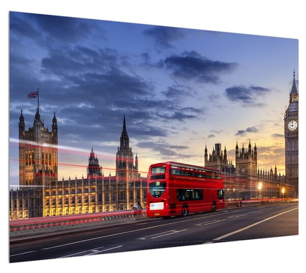 Obraz Londýna s autobusem (100x70 cm)