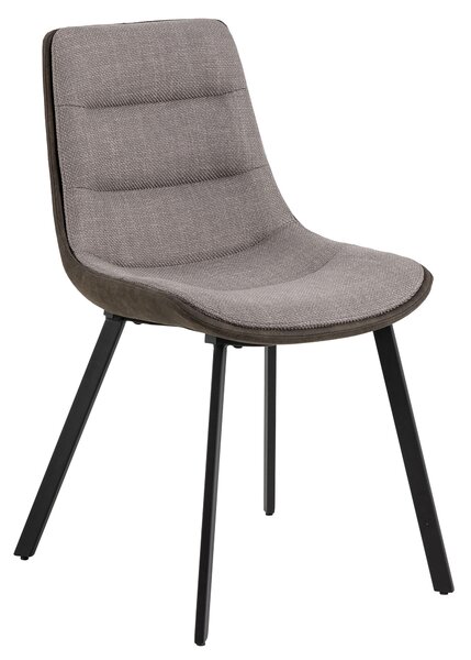 MAZZONI EXPORT IDA Světle šedá Taupe/Hnědý Antracit (tkanina Basel 34/Preston 96) - MODERNÍ ČALOUNĚNÁ ŽIDLE DO OBÝVACÍHO POKOJE/JÍDELNY LOFT