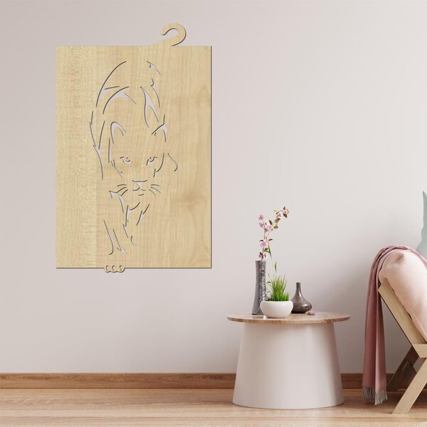 Dřevo života | Dřevěná dekorace na zeď Panter | Rozměry (cm): 40x64 | Barva: Javor