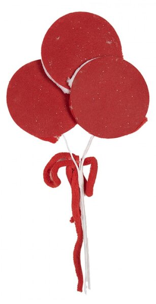 Červeno-bílá vánoční dekorace / zápich tři kulatá lízátka Candy Cane – 30 cm