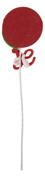 Zeleno-červená vánoční dekorace / zápich kulaté lízátko Candy Cane – 42 cm