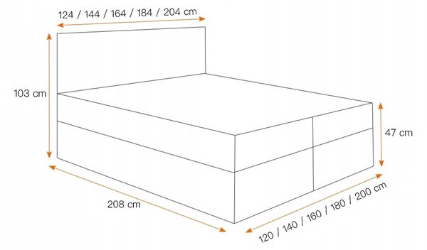 Postel boxspring TIBOR - 140x200, zelená + topper ZDARMA