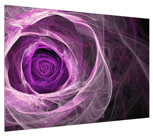 Moderní obraz fialové růže (100x70 cm)