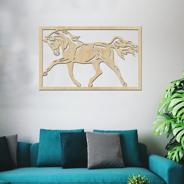 Dřevo života | Dřevěný obraz Kůň | Rozměry (cm): 40x24 | Barva: Javor