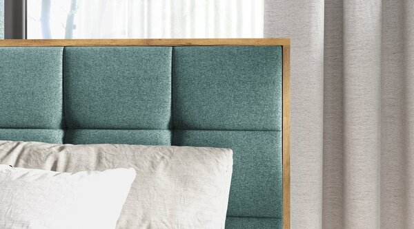 Boxspringová postel ALOIS 1 - 160x200, šedohnědá + topper ZDARMA