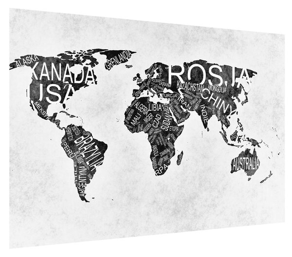 Obraz mapy světa (100x70 cm)