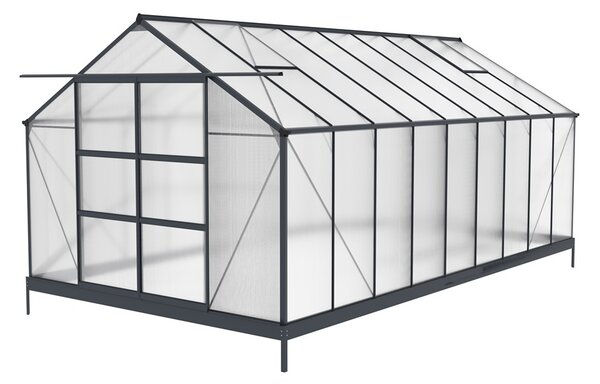 Hliníkový skleník Azalia 2,5 x 5,5 m CoverTech antracitový