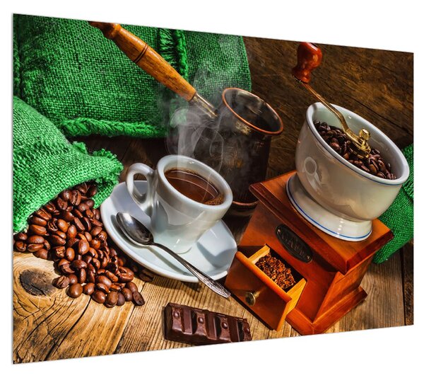 Obraz mlýnku na kávu (100x70 cm)