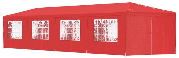 Party Stan 1200 x 300 x 255 cm Červená PE a ocel