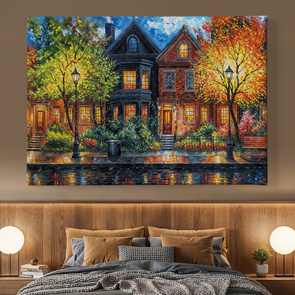 Obraz na plátně - Večerní odrazy Genku FeelHappy.cz Velikost obrazu (šířka x výška): 60 x 20 cm