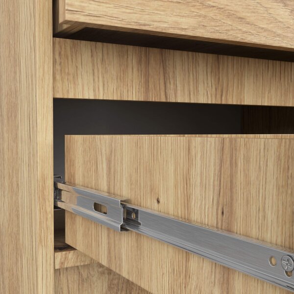 Ak furniture Komoda Kuba 60 cm - 2 šuplíky dub artisan