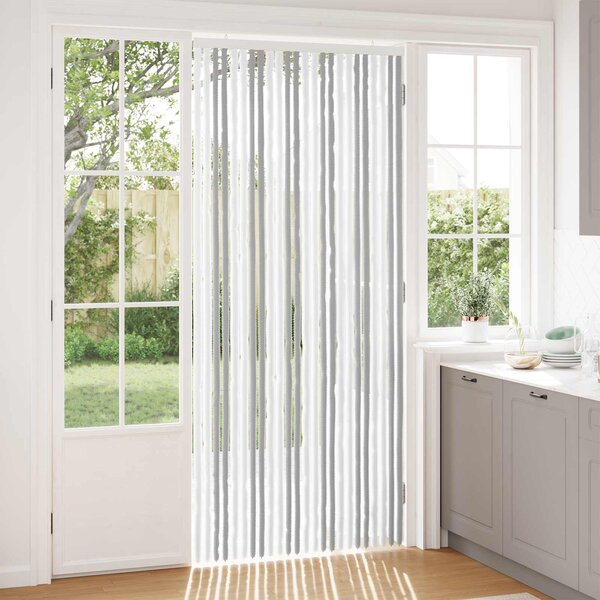 Záclona proti hmyzu Chenille Světle šedá a bílá 100 x 230 cm