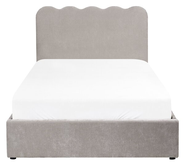 Postel s úložným prostorem NANTERRE Žinylka Taupe 120 x 200 cm