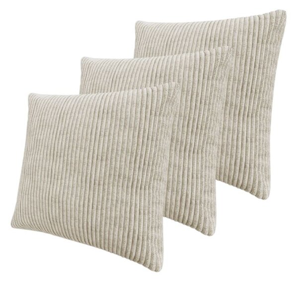Set 3x dekorativní polštář 50x50 cm ZANE - krémový