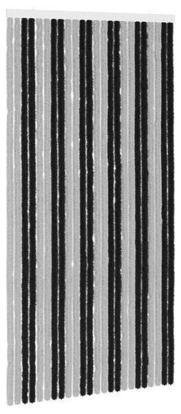 Záclona proti hmyzu Chenille Šedá a černá 100 x 200 cm 100% PP