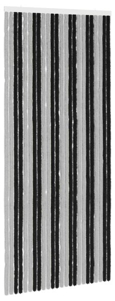 Záclona proti hmyzu Chenille Šedá a černá 100 x 230 cm 100% PP