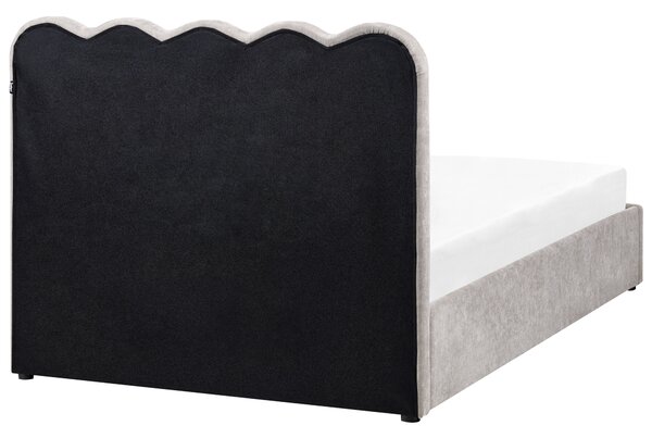 Postel s úložným prostorem NANTERRE Žinylka Taupe 120 x 200 cm