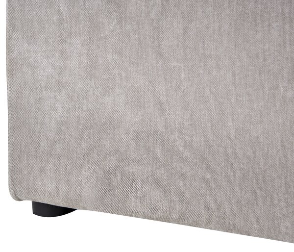 Postel s úložným prostorem NANTERRE Žinylka Taupe 120 x 200 cm