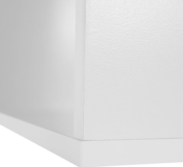 KONDELA PC stůl s regálem, bílá, FLOKI NEW