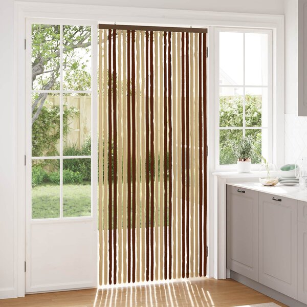 Záclona proti hmyzu Chenille Hnědá a béžová 100 x 220 cm