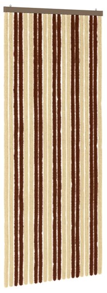 Záclona proti hmyzu Chenille Hnědá a béžová 90 x 220 cm 100% PP